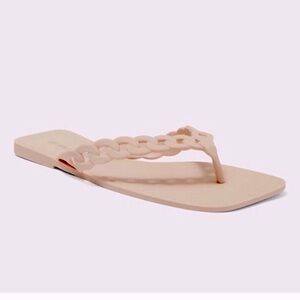 Wild Diva Braided Chain Square Toe Sandals